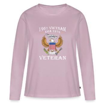 Viêt-Nam - T-shirt manches longues Premium bio Femme - rose poudré - Devant - Julia (174cm)
