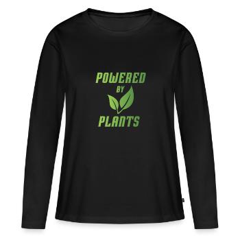 Vegan - Women's Premium Organic Long Sleeve Shirt - black - Front - Julia (174cm)