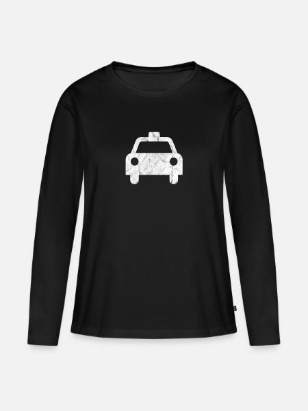 Taxi - Frauen Premium Bio Langarmshirt - Schwarz