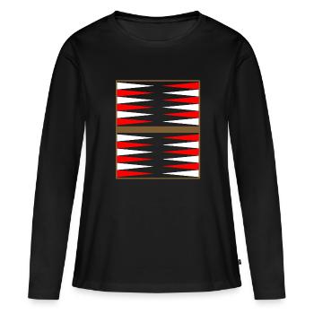 Backgammon - Frauen Premium Bio Langarmshirt - Schwarz - Vorne - Julia (174cm)