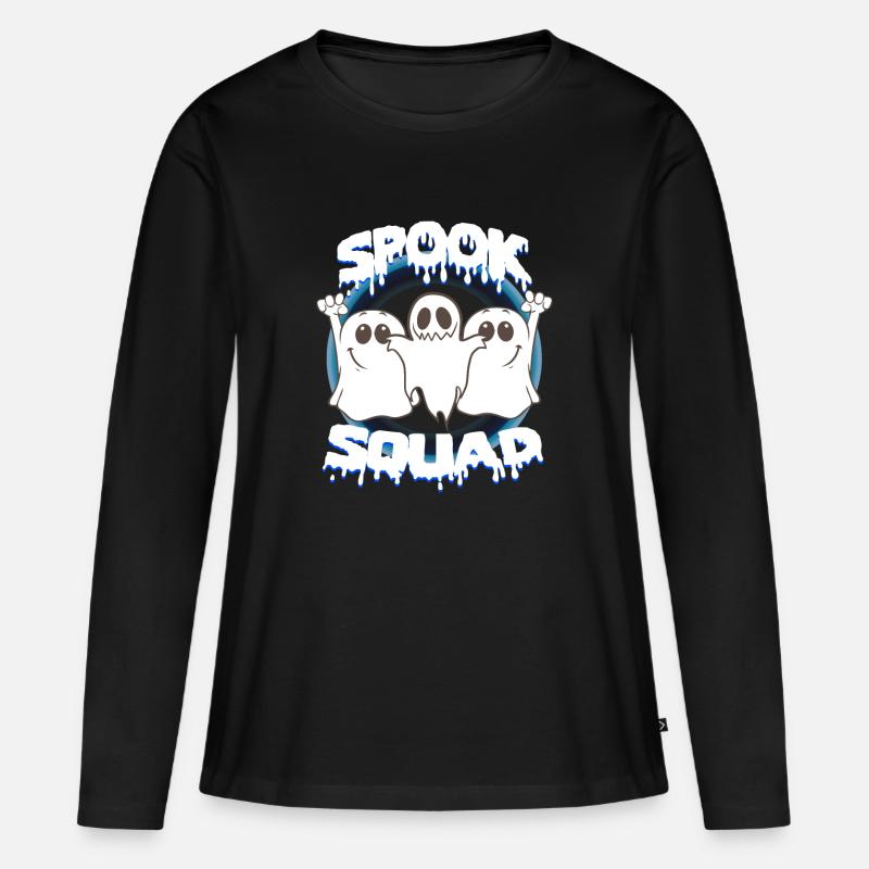 Spook Squad - Frauen Premium Bio Langarmshirt - Schwarz