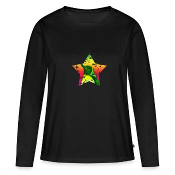 Oiseau marin pingouin pôle sud - T-shirt manches longues Premium bio Femme - noir - Devant - Julia (174cm)