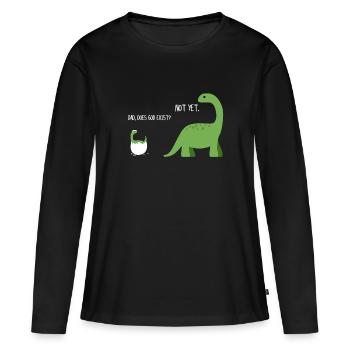 Dinosaure - Athéisme Athéisme Dieu Cadeau - T-shirt manches longues Premium bio Femme - noir - Devant - Julia (174cm)