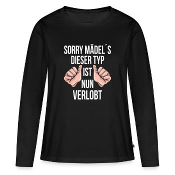 Engagement Engagement Cadeau Engagement Geek Cadeau - T-shirt manches longues Premium bio Femme - noir - Devant - Julia (174cm)