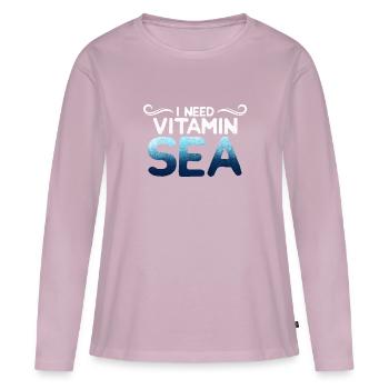 Vitamin Sea - Women's Premium Organic Long Sleeve Shirt - dusky pink - Front - Julia (174cm)
