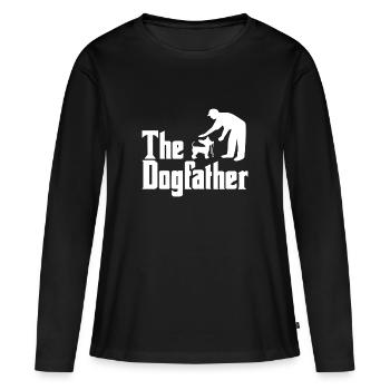 The Dogfather das Herrchen - Frauen Premium Bio Langarmshirt - Schwarz - Vorne - Julia (174cm)