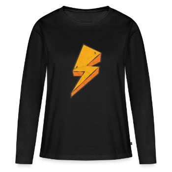 Blitz - Frauen Premium Bio Langarmshirt - Schwarz - Vorne - Julia (174cm)