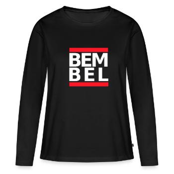 Bembel BEM BEL - Women's Premium Organic Long Sleeve Shirt - black - Front - Julia (174cm)