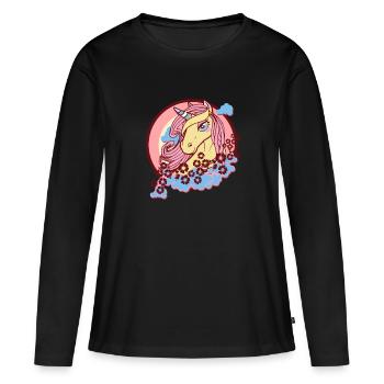 Fabelwesen - Frauen Premium Bio Langarmshirt - Schwarz - Vorne - Julia (174cm)