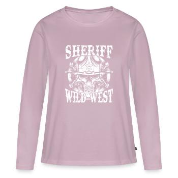 Sheriff vintage - Women's Premium Organic Long Sleeve Shirt - dusky pink - Front - Julia (174cm)