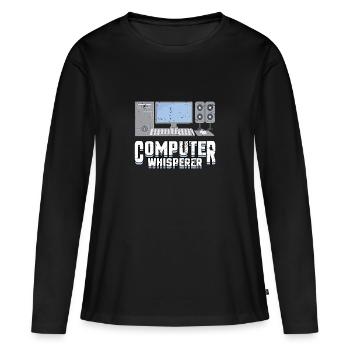 Informatiker - Frauen Premium Bio Langarmshirt - Schwarz - Vorne - Julia (174cm)
