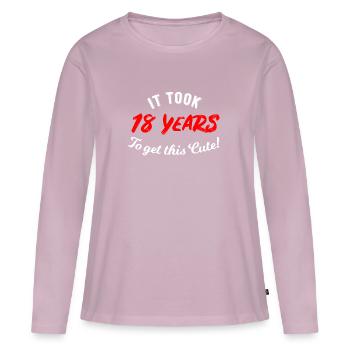 18th birthday - Women's Premium Organic Long Sleeve Shirt - dusky pink - Front - Julia (174cm)