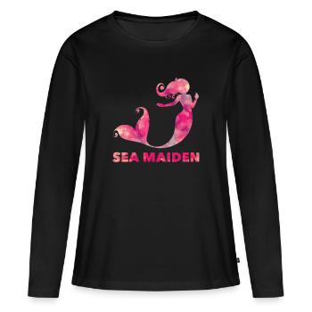 Mermaid Mermaid - Women's Premium Organic Long Sleeve Shirt - black - Front - Julia (174cm)
