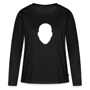 Cadeau Chauve No Hair Coiffure Masculinité - T-shirt manches longues Premium bio Femme - noir - Devant - Julia (174cm)