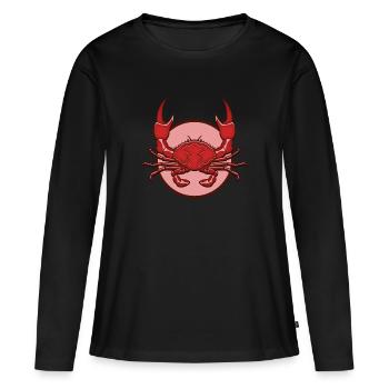 crabe - T-shirt manches longues Premium bio Femme - noir - Devant - Julia (174cm)