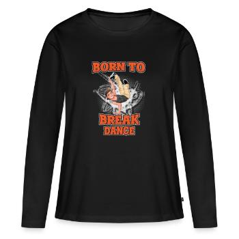 Breakdance - T-shirt manches longues Premium bio Femme - noir - Devant - Julia (174cm)