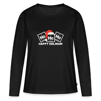 Tableau périodique de Noël - T-shirt manches longues Premium bio Femme - noir - Devant - Julia (174cm)
