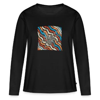 araignée - T-shirt manches longues Premium bio Femme - noir - Devant - Julia (174cm)