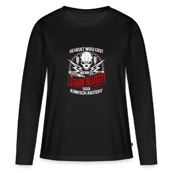Électricien il ne sera pas pleurer cadeau - T-shirt manches longues Premium bio Femme - noir - Devant - Julia (174cm)