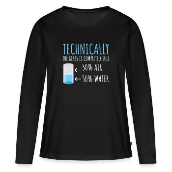 Nerdy gens mignon cadeau - T-shirt manches longues Premium bio Femme - noir - Devant - Julia (174cm)
