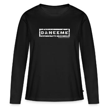 Daheeme - Saxon pour la maison - T-shirt manches longues Premium bio Femme - noir - Devant - Julia (174cm)
