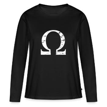 Alphabet grec ancien, cadeau, symbole, sororité - T-shirt manches longues Premium bio Femme - noir - Devant - Julia (174cm)