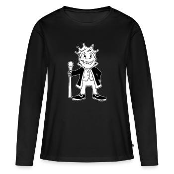 Roi Royal Majesty Crown Royal Gift - T-shirt manches longues Premium bio Femme - noir - Devant - Julia (174cm)