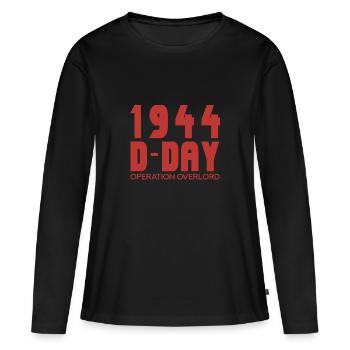 D-Day - Frauen Premium Bio Langarmshirt - Schwarz - Vorne - Julia (174cm)