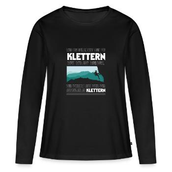 Climbing assembly funny gift - Women's Premium Organic Long Sleeve Shirt - black - Front - Julia (174cm)