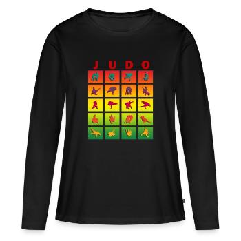 Judo Judoka Kämpfer Geschenk Geburtstag Kämpfer - Frauen Premium Bio Langarmshirt - Schwarz - Vorne - Julia (174cm)
