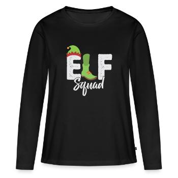 Onze escouade - T-shirt manches longues Premium bio Femme - noir - Devant - Julia (174cm)