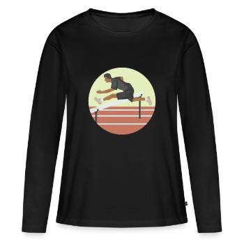 obstacles - T-shirt manches longues Premium bio Femme - noir - Devant - Julia (174cm)
