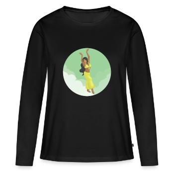 Oriental belly dance - Women's Premium Organic Long Sleeve Shirt - black - Front - Julia (174cm)