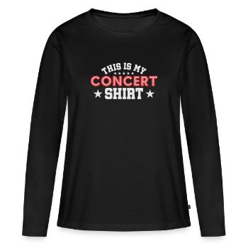 Concert Party Gift Concert Festival Des Visiteurs - T-shirt manches longues Premium bio Femme - noir - Devant - Julia (174cm)