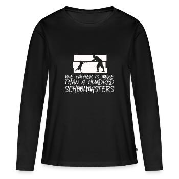 Lorsque vous enseignez votre fils, vous enseignez le fils de votre fils - T-shirt manches longues Premium bio Femme - noir - Devant - Julia (174cm)