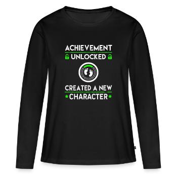 Erstellt einen neuen Charakter - Frauen Premium Bio Langarmshirt - Schwarz - Vorne - Julia (174cm)