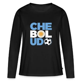 Che Boludo Cadeau Drôle Football Argentine Football - T-shirt manches longues Premium bio Femme - noir - Devant - Julia (174cm)