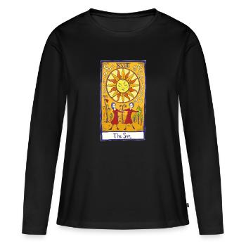 Sun XVIII Tarot - Women's Premium Organic Long Sleeve Shirt - black - Front - Julia (174cm)