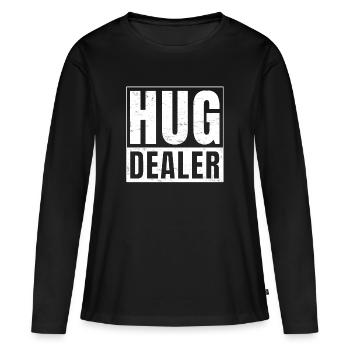 Hug Dealer Hug Cuddle Free Hugs Gift - Women's Premium Organic Long Sleeve Shirt - black - Front - Julia (174cm)
