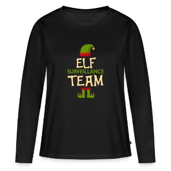 onze équipe Noël advent onze elfe fee cadeau - T-shirt manches longues Premium bio Femme - noir - Devant - Julia (174cm)