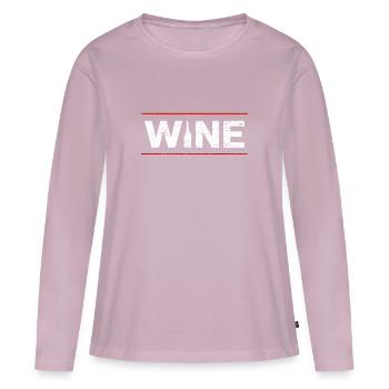 Wine - Women's Premium Organic Long Sleeve Shirt - dusky pink - Front - Julia (174cm)