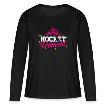 Eishockey - Frauen Premium Bio Langarmshirt - Schwarz - Vorne - Julia (174cm)
