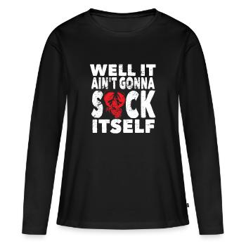 Cancer du homard - T-shirt manches longues Premium bio Femme - noir - Devant - Julia (174cm)
