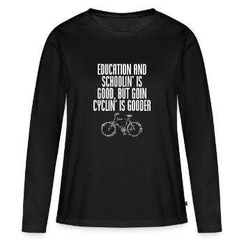 Bike-riding bike - Women's Premium Organic Long Sleeve Shirt - black - Front - Julia (174cm)