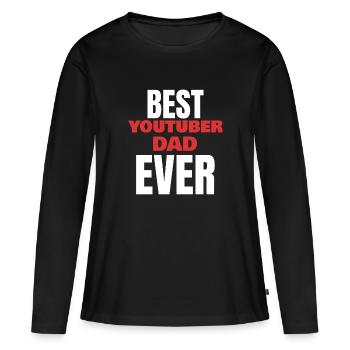 Youtube Youtube Youtube Vlogging Vlog Far Cadeau - T-shirt manches longues Premium bio Femme - noir - Devant - Julia (174cm)
