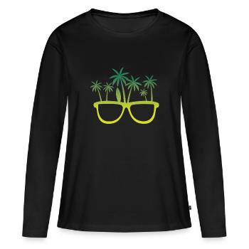 vacances - T-shirt manches longues Premium bio Femme - noir - Devant - Julia (174cm)