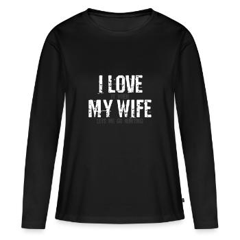 Homme femme chasse cadeau de chasse - T-shirt manches longues Premium bio Femme - noir - Devant - Julia (174cm)