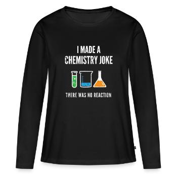 Chemie-Witz - Frauen Premium Bio Langarmshirt - Schwarz - Vorne - Julia (174cm)