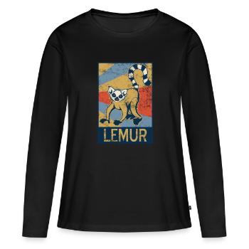maki - T-shirt manches longues Premium bio Femme - noir - Devant - Julia (174cm)