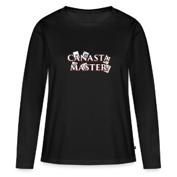 Canasta design Cadeau pour les joueurs de jeux de cartes et - T-shirt manches longues Premium bio Femme - noir - Devant - Julia (174cm)